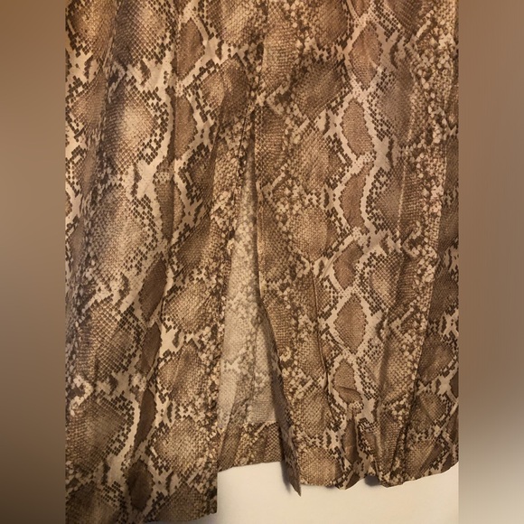 NWT H&M Brown Snake-Print Maxi Skirt - Picture 4 of 7